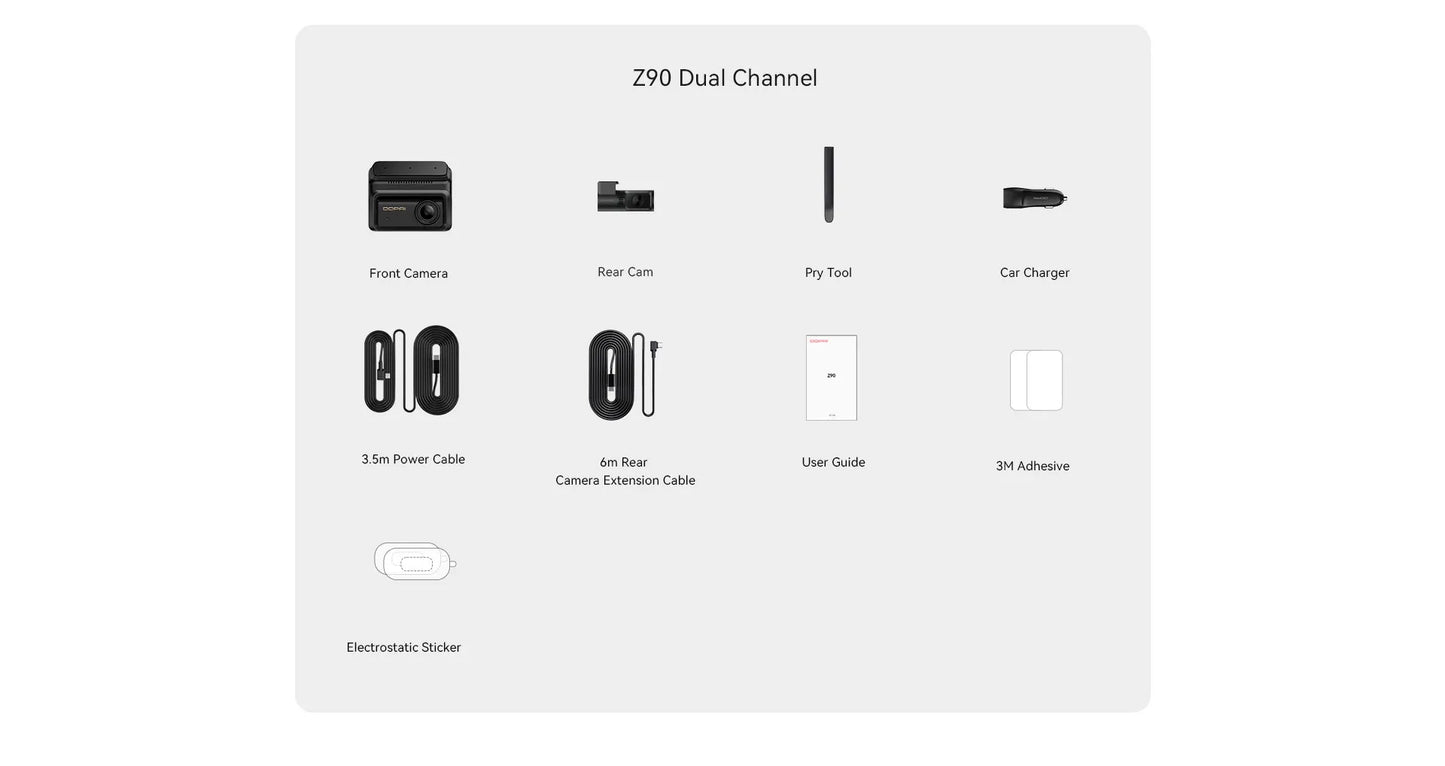 DDPAI Z90 Master/Z90 Pro /Z90  Series Flagship Dual Lens Triple Vision Car Dash Cam Video Recorder ADAS WDR Loop Recording Touch