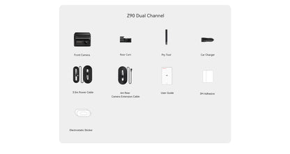 DDPAI Z90 Master/Z90 Pro /Z90  Series Flagship Dual Lens Triple Vision Car Dash Cam Video Recorder ADAS WDR Loop Recording Touch
