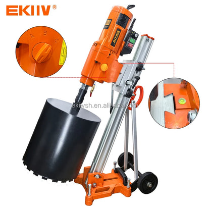 EKIIV Power Tools 3 Speed Concrete Core Drilling with High Quality Diamond Drilling Machine Drill Stand Diamond