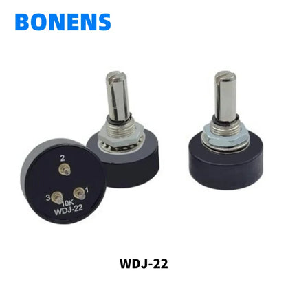 Conductive 1K 10K 100K IP25  waterproof potentiometer WDJ22 360 degree endless precision rotary potentiometer