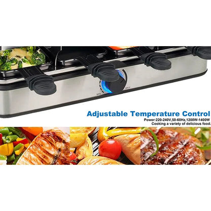 Korean Teppanyaki Plate Electric BBQ Grill With Non-stick Pans for Steak Chicken Wing Barbecue Griddle