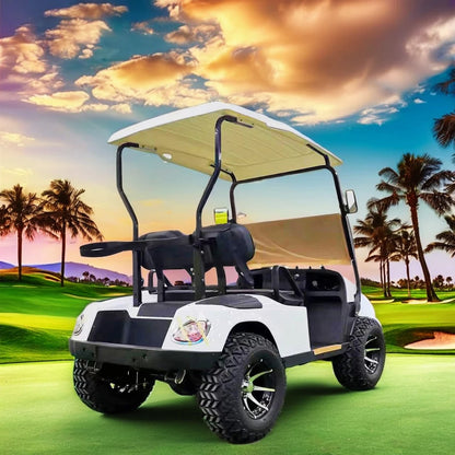 All-Terrain Electric Golf Cart for Adults 2-Seater Street Legal 3.5KW 60V 70-90km Range Beach Cart for Hunting Buggy