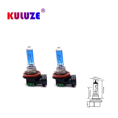 2pcs Super Bright Car Light H1 H3 H4 H7 H8 H9 H11 H15 9005 HB3 Auto halogen lamp bulb Fog Lights 55W 12V 6000K White Headlights