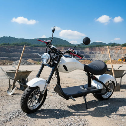 Wide Fat Tire Off Road E Scooter Adult Electric Motorcycle Hydraulic Front Fork Dual Brake Outdoor Travel Mobility Moped