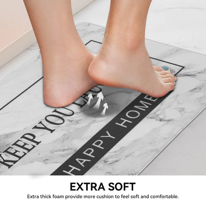 Custom Kitchen Floor Mat Full PVC Rug for Kitchen Household Waterproof Comfortable Anti Fatigue Floor Mats