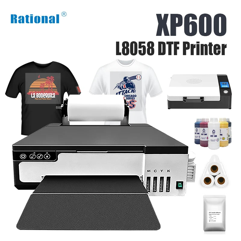 DTF Inkjet Printer A4 Size Start Kit DTF Printer Full Set Machine Heat Transfer XP600 DTF Printer With Materials