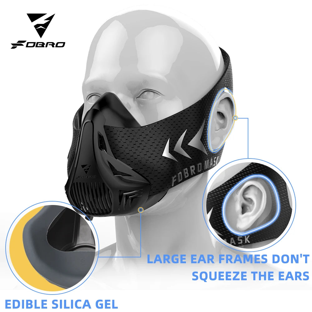 FDBRO MMA Cardio Workout 3.0 Running Resistance Elevation Endurance Mask for Fitness High Altitude Training Sports Mask