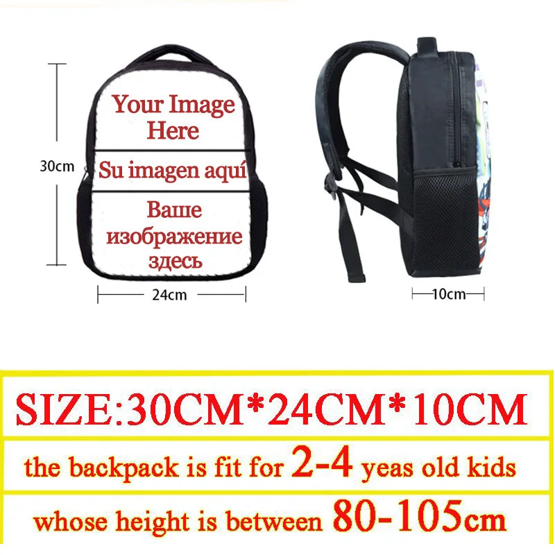 Truck/Ambulance/Car/Tractor Backpack Children's 12 Inch Kindergarten School Bag Cartoon Printing Excavator Backpack