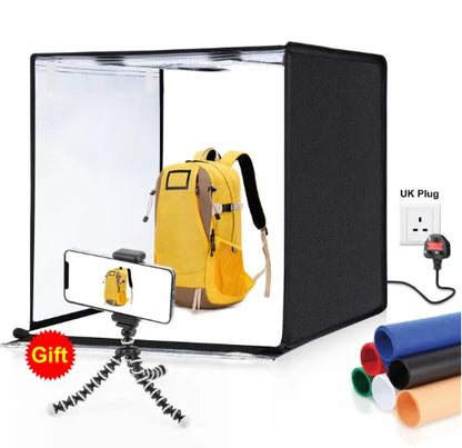 Factory Price 60cm PULUZ Photo Studio Light Box Portable 60 X 60 X 60 cm Light Tent 36W Photography Tent Kit with 6  Backdrops