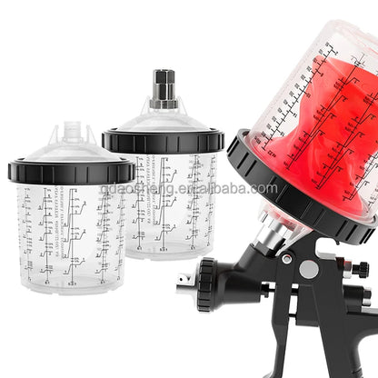600ml Hvlp Automotive Pp Cups Paint Spray Gun Cup Coating Paint Mixing Cup