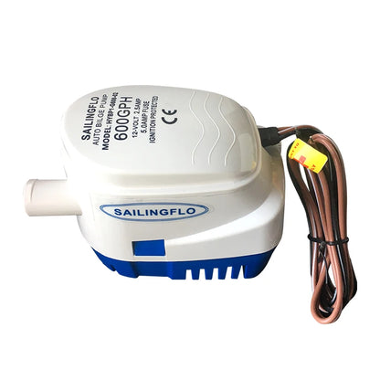 SAILINGFLO Automatic Boat Self-priming Marine RV 1100GPH 12 Volt Anti-Airlock CE Certified Auto Bilge Pump with 2-Year Warranty