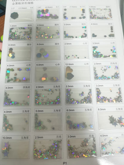 Prime Quality Wholesale PET Glitter Shapes Holographic or Iridescent Chunky Mixes Hexagon Glitter