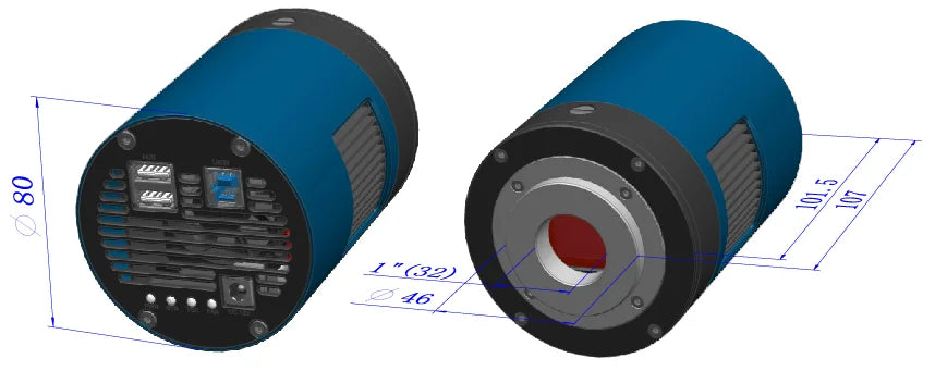 20MP USB3.0 Cooling C-mount Camera IMX183 1inch CMOS Sensor Fluorescence Electron Microscope Using Spectral Analysis