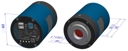 20MP USB3.0 Cooling C-mount Camera IMX183 1inch CMOS Sensor Fluorescence Electron Microscope Using Spectral Analysis