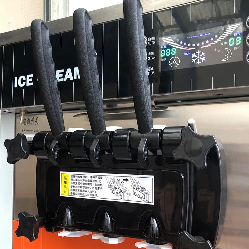 Tabletop Ice Cream Machine 3 Flavor Commercial Soft Serve Ice Cream Maker Machines Ice Cream Machine for Small Businesses