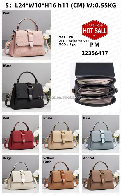 2025 Korean Style Ladies Fashion Large Capacity Women's Bag Solid Color Multifunctional Durable Foldable Zipper Chains