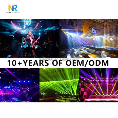 Factory Direct RGBW 4in1 Laser Moving Head Light Double Head Beam Stage Effect Light 12*10w LED Rotating Light