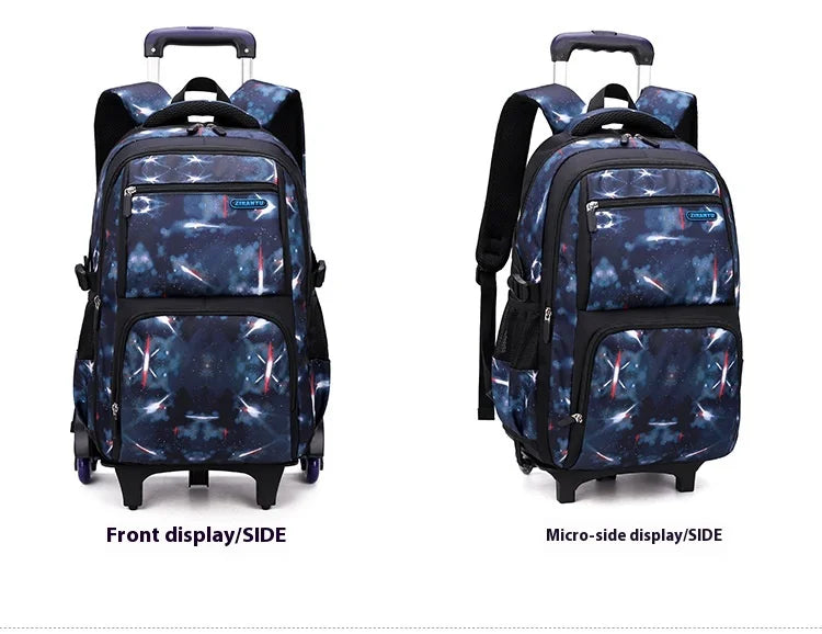 Japanese Korean Student Backpack Large Capacity Multi-Layer Breathable Design Waterproof Stylish Trolley for Stair Climbing