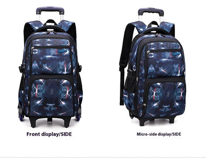 Japanese Korean Student Backpack Large Capacity Multi-Layer Breathable Design Waterproof Stylish Trolley for Stair Climbing