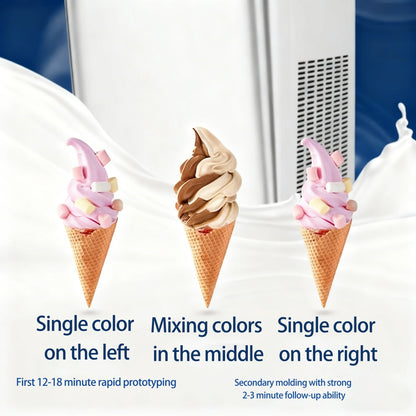 Commercial Soft Serve Ice Cream Machine Ice Cream Maker Full Stainless Steel Extended Evaporator 120KG Hot Sale Factory Supply
