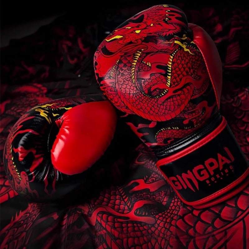Adult Boxing Gloves Chinese Style Professional Sanda Combat Gloves Punching Bag Training Practical Thickened Muay Thai