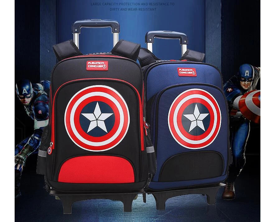 School Rolling backpacks for boys Travel bags for kid Boy's School wheeled backpack wheeled bag for School Trolley bag On wheels