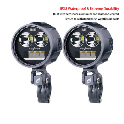 Ferei Front Small Fog Lights LED Para Motos Auxiliary Driving Lights IPX8 Waterproof Compact for 1250GS/1200GS Motorcycle