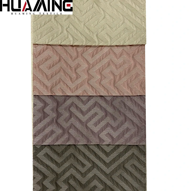 High Quality Jacquard Yarn Dyed Fabric Geometry Patterns Anti-Static Wholesale Sofa Upholstery with Woven Technique
