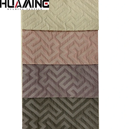 High Quality Jacquard Yarn Dyed Fabric Geometry Patterns Anti-Static Wholesale Sofa Upholstery with Woven Technique