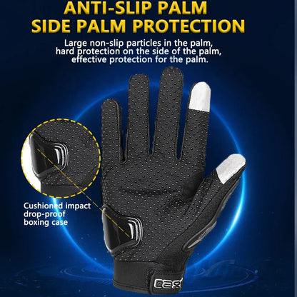 Motorcycle Gloves Summer Waterproof Touch Screen Full Finger Gloves Protective Anti-fall Guantes Moto Non-slip Riding Gloves