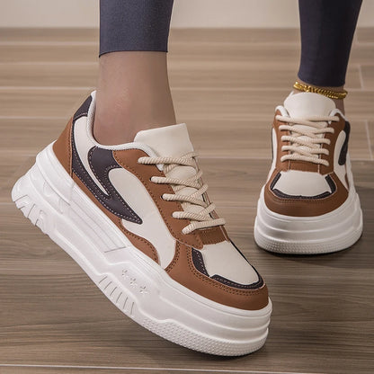 Women's Low-cut Retro Leather Lace up Custom Shoes Sport Running Shoes Ladies Sneakers Casual Shoes for Women