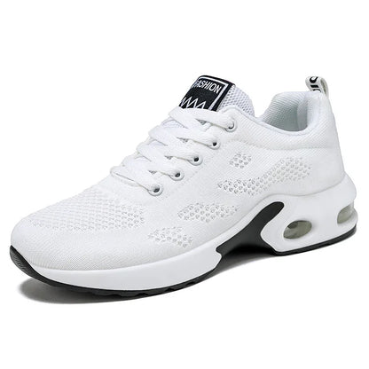 Ladies Casual Running Sneakers New Spring Autumn Fashion Shoes Stock Breathable Lace-Up Sports Shoes for Women