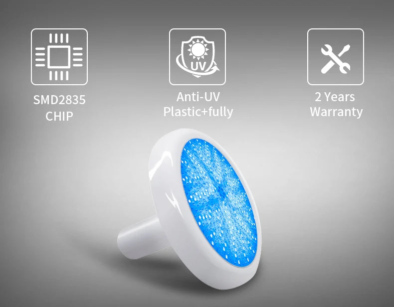 Refined Ce Resin Filled Pool Light for Liner Vinyl Fiberglass 1-1/2" Led Underwater Light 1.5 Inch Swimming Pool Light