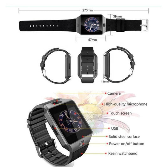 High Quality Men Women Ladies Dz09 Sport Android Phone Smart Fitness Watches Wrist Watch Band for iphone