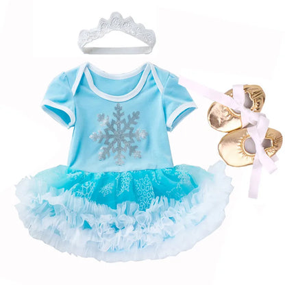 0-2Y 3pcs Girl Baby Summer Suit Novelty Costume Newborn Clothing Sets Bebe Dress Toddler Clothes Party Cosplay Gift 3 6 9 12 18M