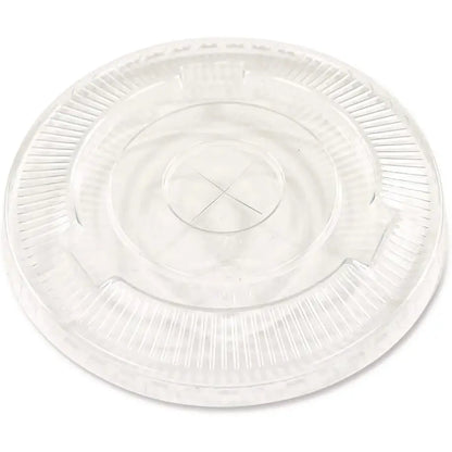 Boardwalk BWKNPET910STRAPK Disposable Lids 9 Oz. to 10 Oz. Crystal-Clear Cold Cup Straw-Slot Packaged (100/Pack) B0F8PK87WD