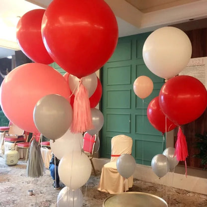 36 Inch Colorful Round Helium Latex Balloon, Baby Shower, Valentine's Day Wedding And Birthday Party Decoration