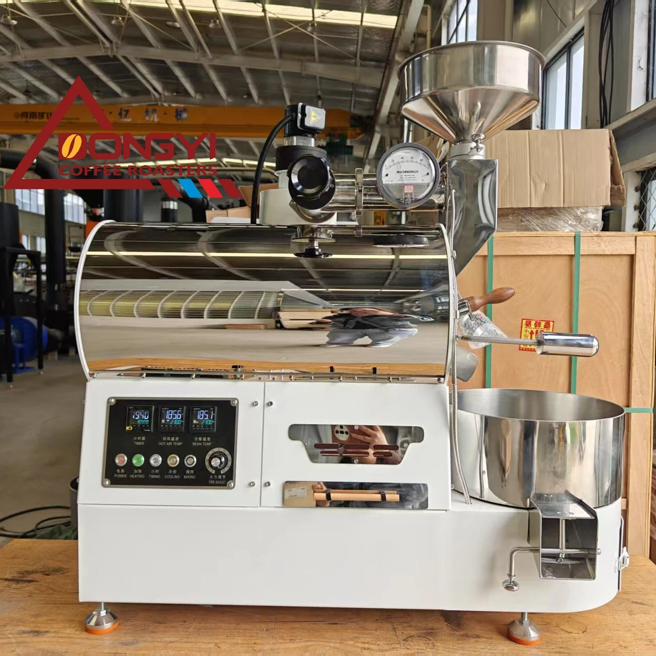 DONGYI Electric&Gas Type 1 kg 2kg 3kg 5kg 6kg Coffee Roaster with Manual Damper