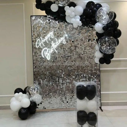 Birthday Backdrop Shimmer Sequin Backdrop Panels Shimmer Wall Red for Wedding Party Baby Shower Background Wall Decor