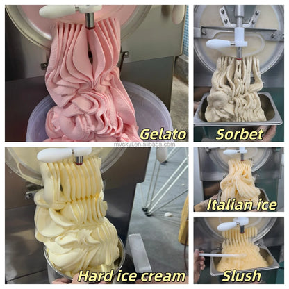 USA in Stock 56L/H Industrial Ice Cream Machine Hard Batch Freezer Gelato Italian Ice Creme Machine Commercial Ice-cream Maker
