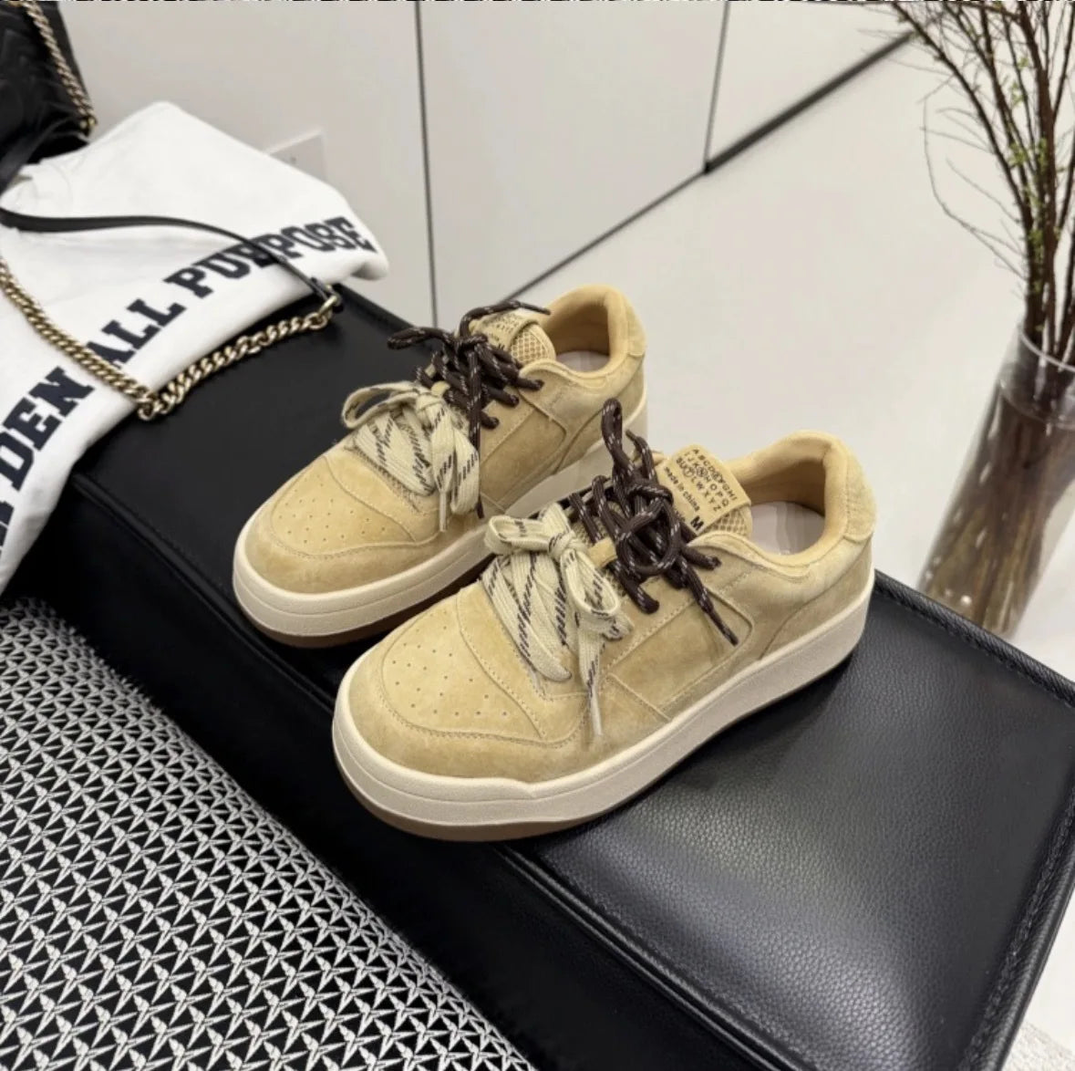 Women Korean Style Lace up Board Shoes 2026 Spring Super Popular Thick Sole Versatile Student Daily Casual White Sneakers