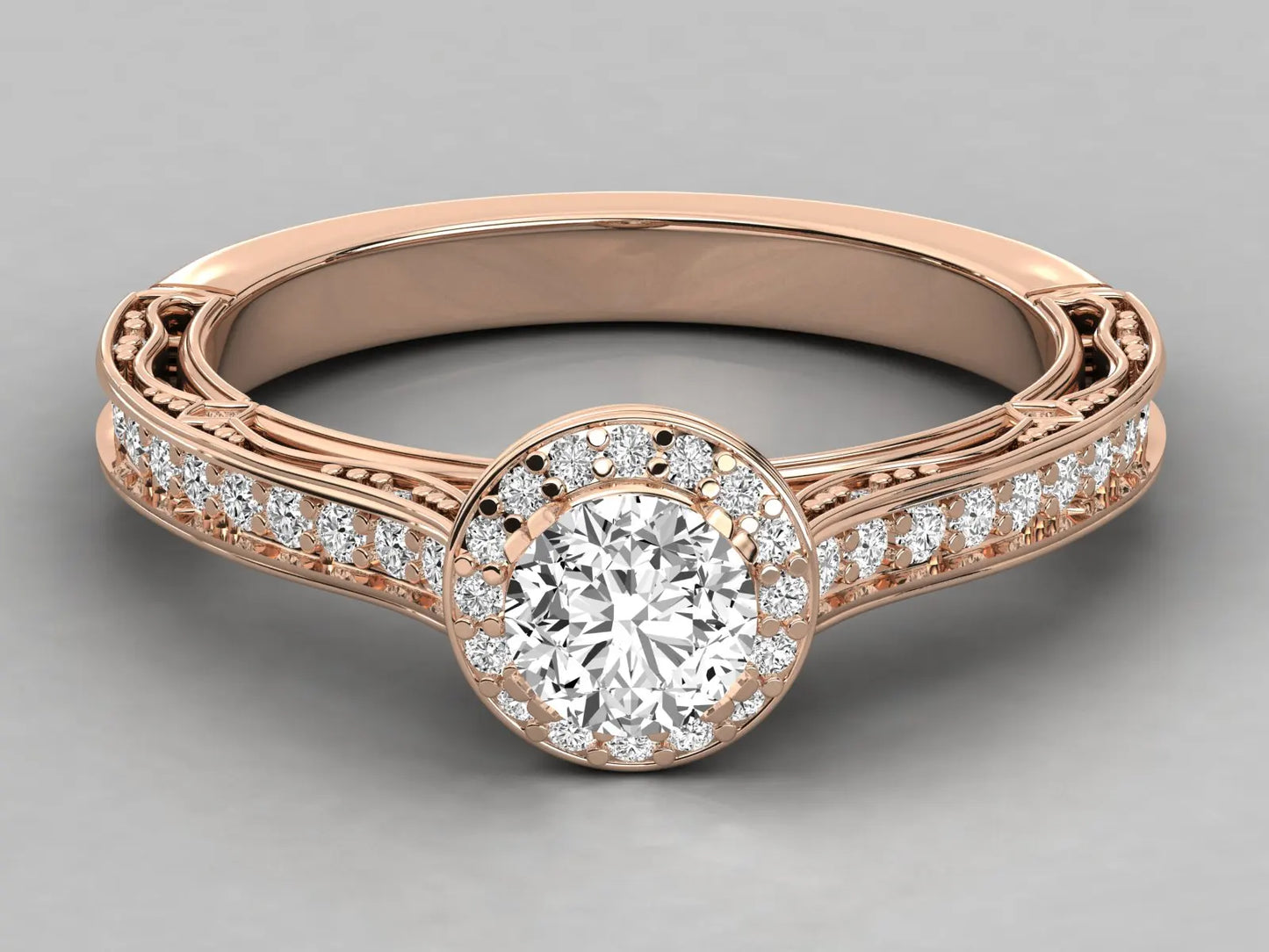 Trendy Diamond Engagement Ring High Quality Gold Silver Rose Gold Metal Available Women's Wedding Certified Engagement Ring