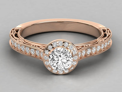 Trendy Diamond Engagement Ring High Quality Gold Silver Rose Gold Metal Available Women's Wedding Certified Engagement Ring