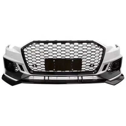 Car A6 S6 C8 4K Front Bumper Facelift RS6 Style Body Kits With Gloss Black Honeycomb for Audi A6 S6 C8 2019-2025