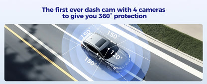 AZDOME Dash Cam M660 2K+3*1080P 4CH Car DVR GPS 5G Wifi Built-in 128GB EMMC Voice Control 24H Parking Monitor Super Night Vision