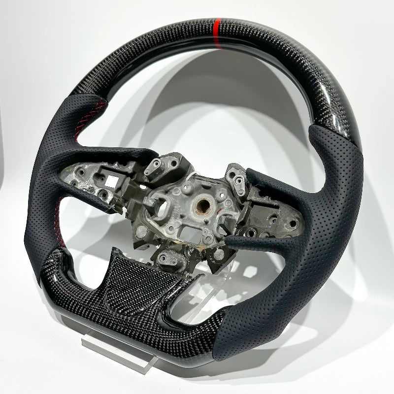 European Warehouse Spot Delivery Directly Black Carbon Fiber and Perforated Leather Red Top Line for Renault Megane RS Megane 4