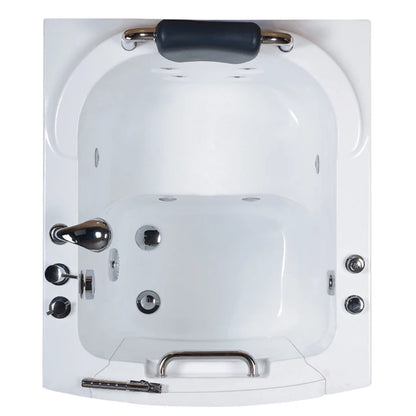 Modern Apron Installation Fiberglass Composites Door-In Walk-In Shower Combo Bathtub for Elderly with Soaking Function