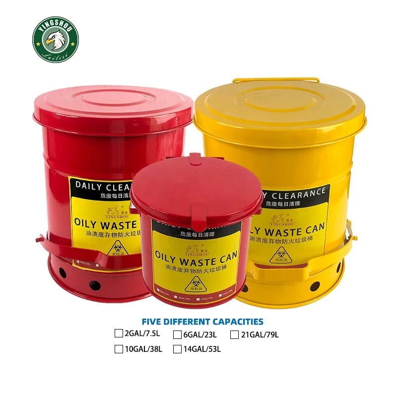 Red Rags Oily Waste Cans Protective Film Oil and Gas Paint Rag Cans
