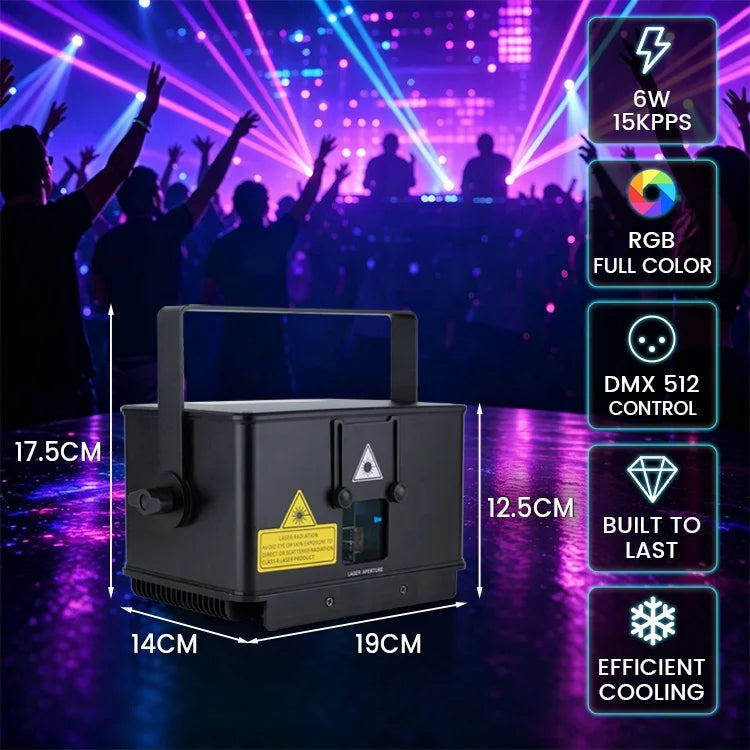 USA Stock Wedding Club Dmx Animation 6w Mini Laser Stage Lighting Price No Import Taxes