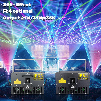 20w 30w Outdoor IP65 IP54 Dj Disco Rgb 3D Animation logo Effect Sky Ilda Professional Programmable Laser Light Show Projector